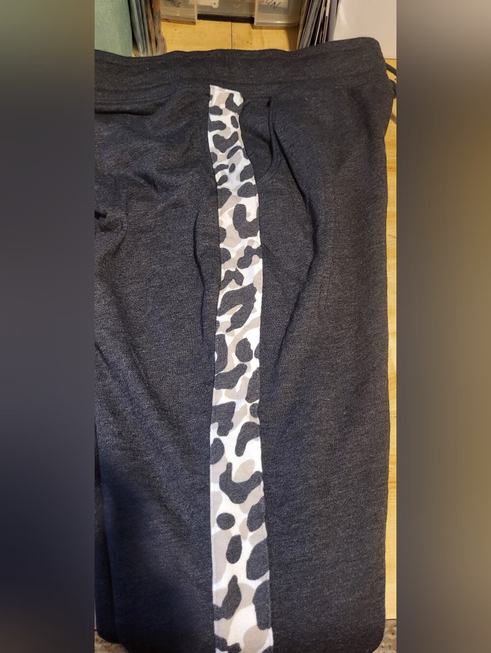 PINK! Joggers with Grey Camo Stripe